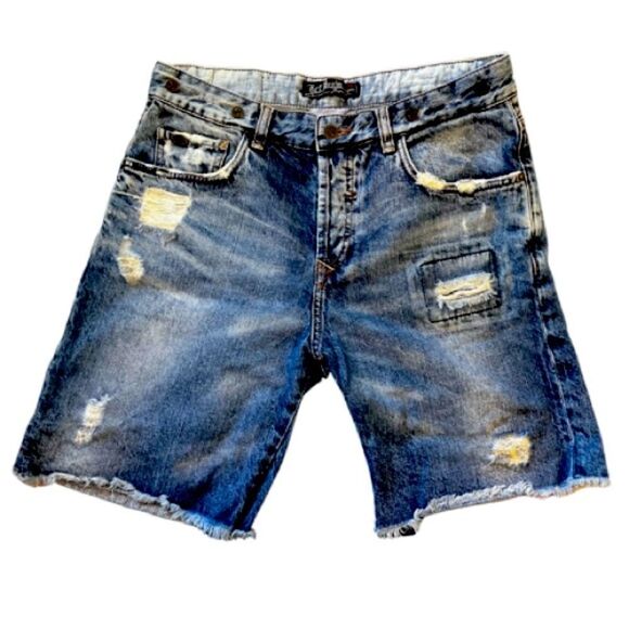 Zara TRF Trafaluc Women’s Vintage Boyfriend Jean Shorts Distressed Size 6 - Picture 1 of 10